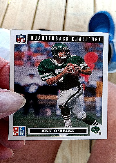 1991 Upper Deck Domino's Pizza Quarterback Challenge #19 Ken O'Brien — front
