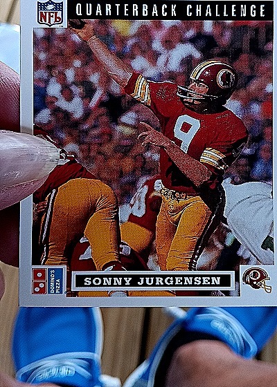 1991 Upper Deck Domino's Pizza Quarterback Challenge #38 Sonny Jurgensen — front