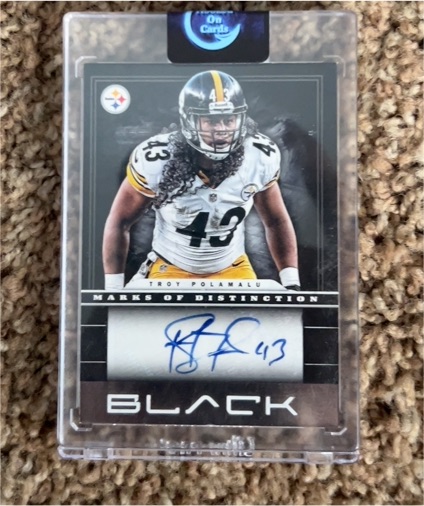 2012 Panini Black Marks of Distinction Troy Polamalu — front