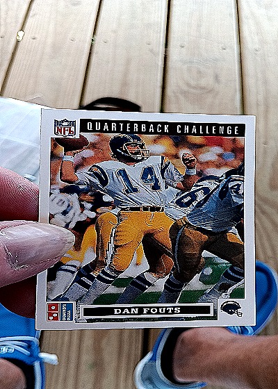 1991 Upper Deck Domino's Pizza Quarterback Challenge #35 Dan Fouts — front