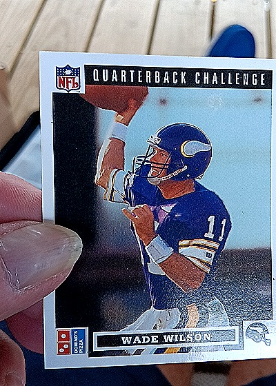 1991 Upper Deck Domino's Pizza Quarterback Challenge #15 Wade Wilson — front