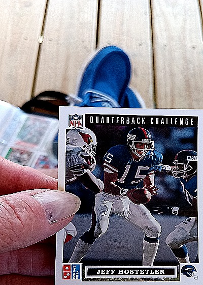1991 Upper Deck Domino's Pizza Quarterback Challenge #18 Jeff Hostetler — front