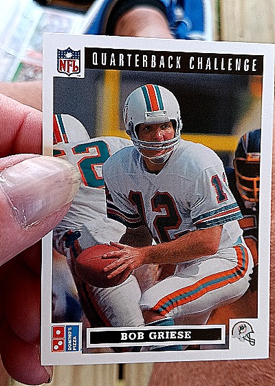 1991 Upper Deck Domino's The Quarterbacks #37 Bob Griese — front