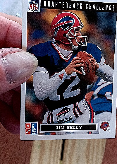 1991 Upper Deck Domino's The QBS #2 Jim Kelly — front