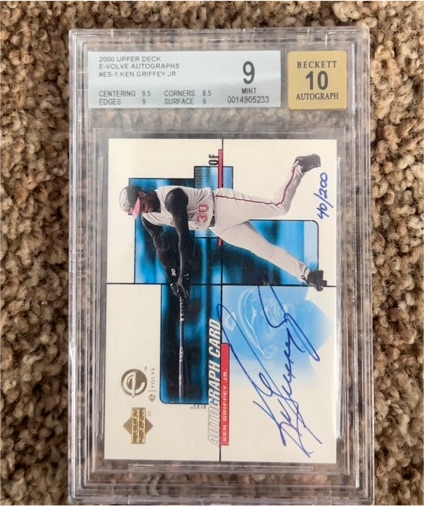 2000 Upper Deck E-volve Autographs #E-1 Ken Griffey Jr. — front