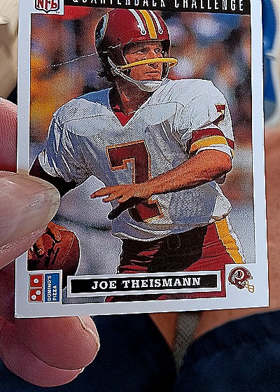 1991 Upper Deck Domino's Pizza Quarterback Challenge #44 Joe Theismann — front