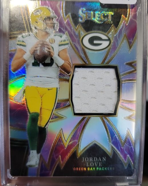 2023 Panini Select Sparks Materials Jordan Love — front