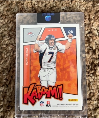 2019 Panini Absolute Football Kaboom! #K-JE John Elway — front