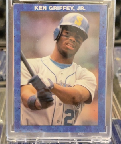 1990 Oddball Blue Border Ken Griffey Jr. Seattle Mariners — front