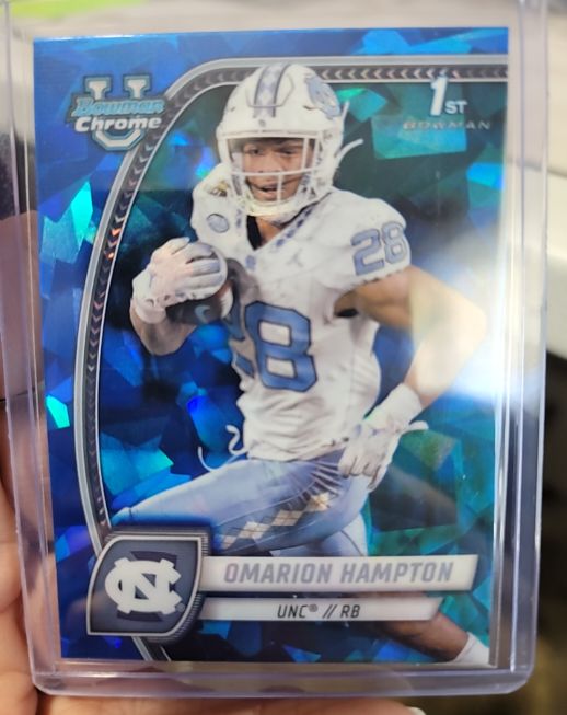2024 Bowman Chrome University #198 Omarion Hampton — front