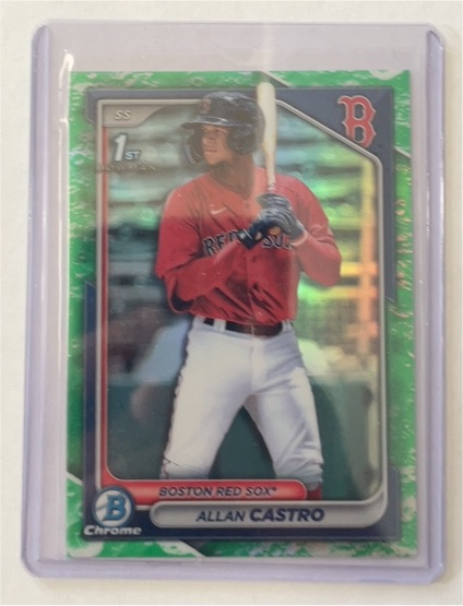 2024 Bowman Chrome Prospects Lunar Glow Refractor #BCP-14 Allan Castro — front