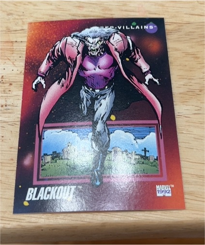 1992 Impel Marvel Universe Series 3 #140 Blackout — front