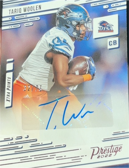 2022 Panini Chronicles Prestige Xtra Points #PX-TWO Tariq Woolen — front