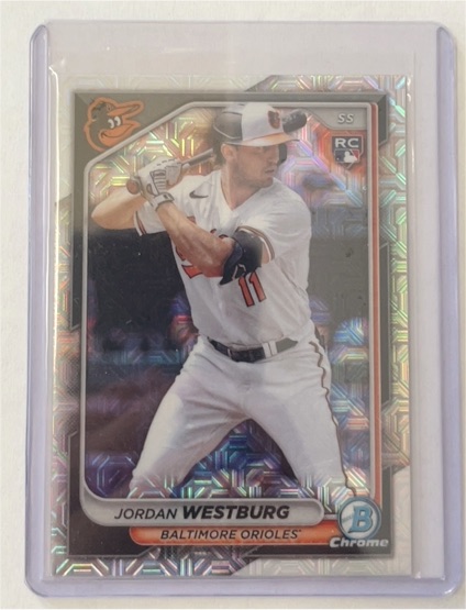 2024 Bowman Chrome #42 Jordan Westburg Mojo Refractor Rookie Card — front