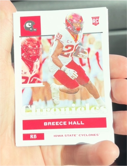 2022 Panini Chronicles Draft Picks #18 Breece Hall — front