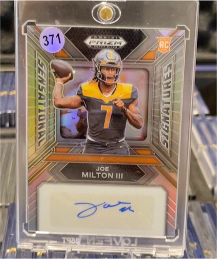 2024 Panini Prizm Draft Picks Sensational Signatures Joe Milton III — front