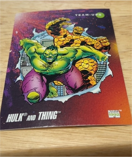 1992 Impel Marvel Universe Series 3 #98 Hulk and Thing — front