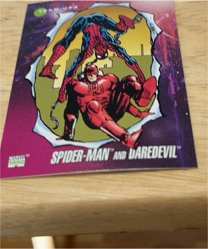 1992 Impel Marvel Universe #97 Spider-Man and Daredevil — front
