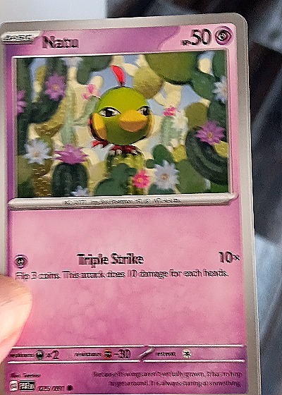 2023 Pokémon Scarlet & Violet Paldean Fates #025 Natu — front