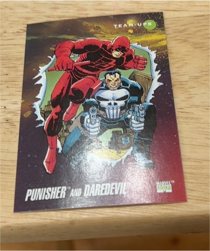 1992 Impel Marvel Universe Series 3 #92 Punisher and Daredevil — front