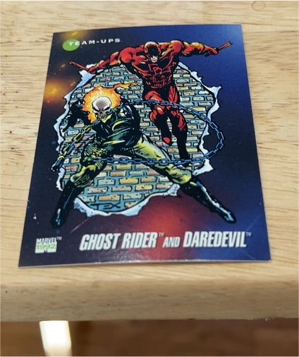 1992 Impel Marvel Universe Series 3 #90 Ghost Rider and Daredevil — front