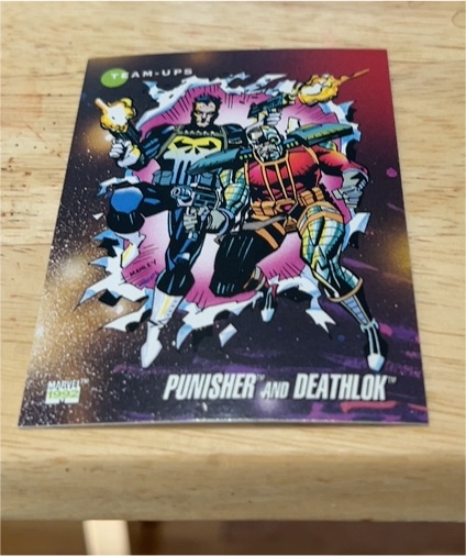 1992 Impel Marvel Universe Series 3 #86 Punisher and Deathlok — front