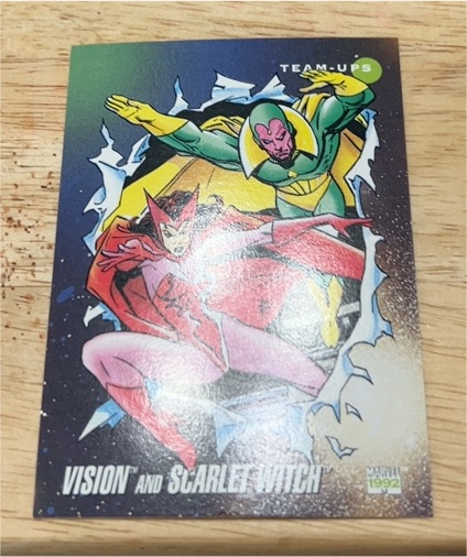 1992 Impel Marvel Universe Series 3 #85 Vision and Scarlet Witch — front