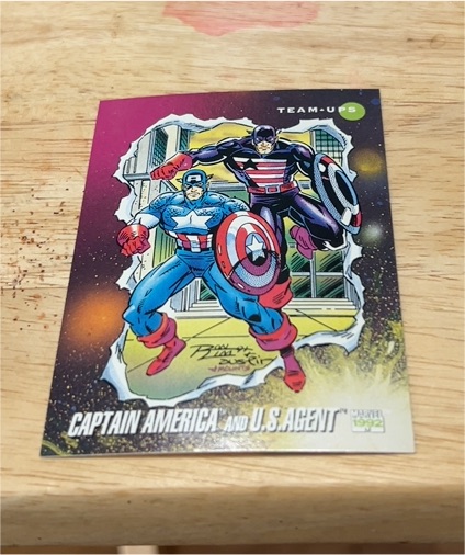 1992 Impel Marvel Universe Series 3 #83 Captain America and U.S. Agent — front