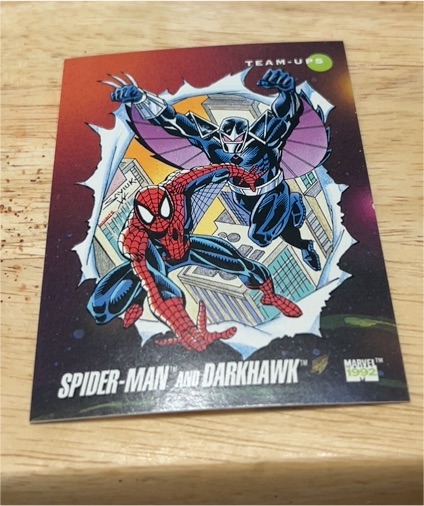 1992 Impel Marvel Universe Series 3 #81 Spider-Man and Darkhawk — front