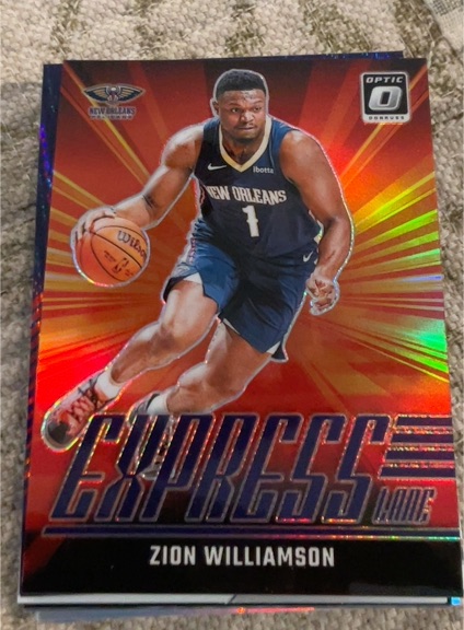 2024-25 Panini Donruss Optic #20 Zion Williamson Express Lane Purple Prizm — front