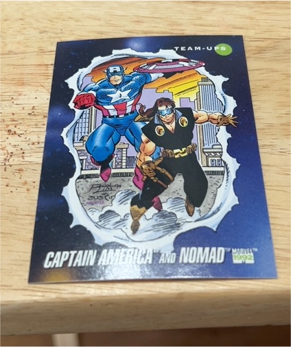 1992 Impel Marvel Universe Series 3 #80 Captain America and Nomad — front