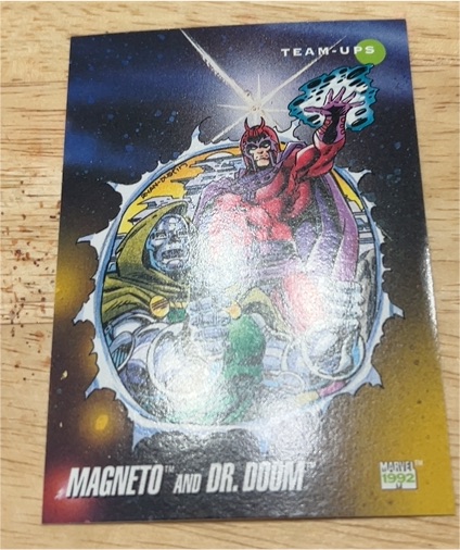 1992 Impel Marvel Universe Series 3 #78 Magneto and Dr. Doom — front