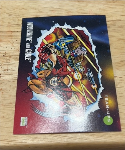 1992 Impel Marvel Universe Series 3 #77 Wolverine and Cable — front