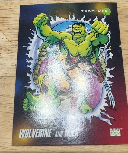 1992 Impel Marvel Universe Series III Team-Ups #76 Wolverine and Hulk — front