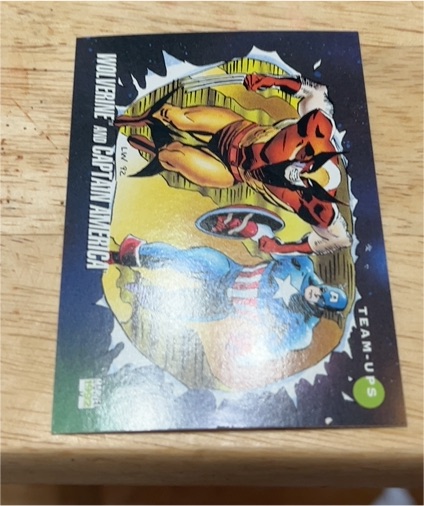 1992 Impel Marvel Team Ups #75 Wolverine and Captain America — front