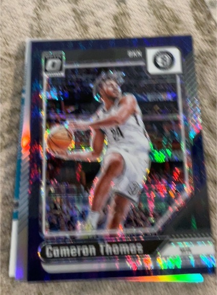2024-25 Donruss Optic Basketball Green Seismic Cameron Thomas #80 — front