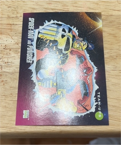 1992 Impel Marvel Universe Series 3 #73 Spider-Man and Punisher — front