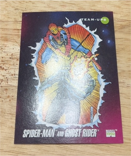 1992 Impel Marvel Universe Series 3 #72 Spider-Man and Ghost Rider — front