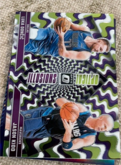 2024-25 Panini Donruss Optic #1 Optical Illusions Luka Doncic & Jason Kidd — front