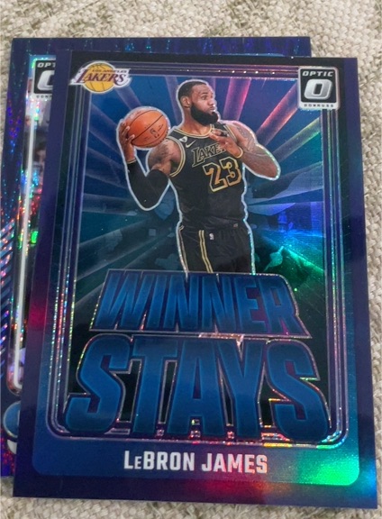 2024-25 Donruss Optic #1 LeBron James Winner Stays Purple Holo Prizm — front