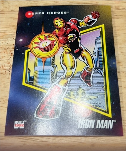 1992 Impel Marvel Universe #62 Iron Man — front