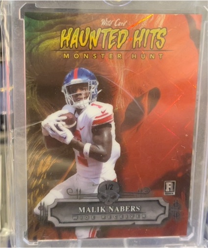 2024 Wild Card Haunted Hits Monster Hunt #HHFMN Malik Nabers — front