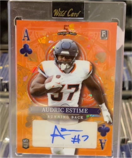 2024 Wild Card 5 Card Draw Stacked Deck Ace of Clubs Audric Estime — front