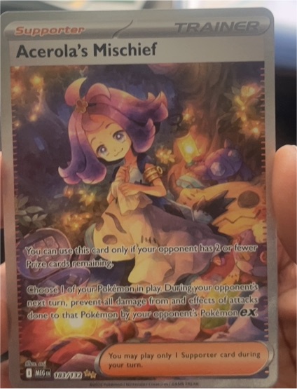 2023 Pokémon TCG Mega Evolutions #183 Acerola's Mischief — front