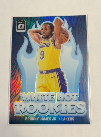 2024-25 Donruss Optic #15 Bronny James Jr. White Hot Rookies — front