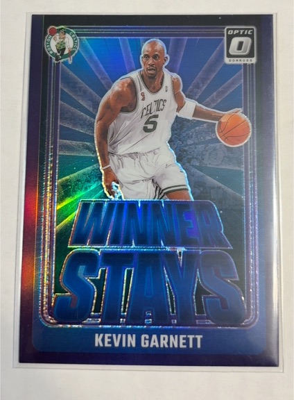 2024-25 Donruss Optic #17 Kevin Garnett Winner Stays Purple Prizm — front