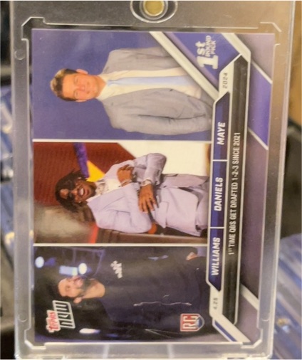 2024 Topps Now Draft #DTRIP Caleb Williams/Drake Maye/Jayden Daniels — front
