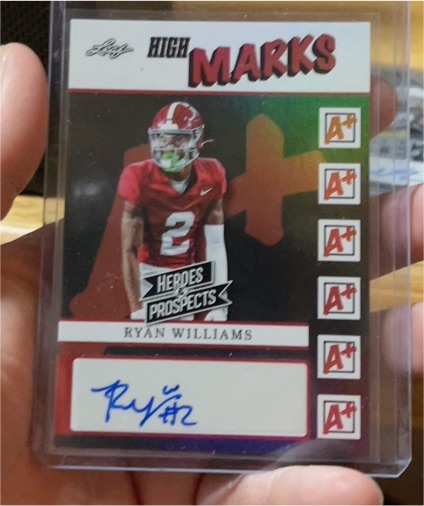 2024 Leaf Heroes & Prospects High Marks #HM-RW1 Ryan Williams — front