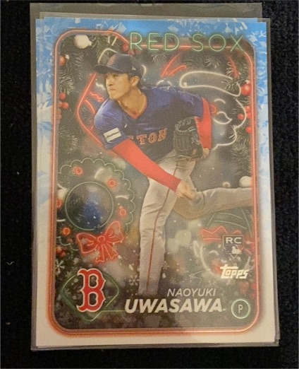 2024 Topps Holiday #H37 Naoyuki Uwasawa Rookie Card — front