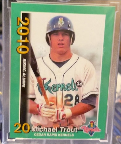 2010 Cedar Rapids Kernels Rising Alumni #3 Mike Trout — front